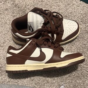 Nike Chocolate Brown and Cream Sneakers